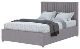 Aspire Double Linen Adjustable Bed with Mattress - Grey - thumbnail 1