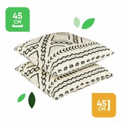 Streetwize Garden Cream Tribal Outdoor Cushions - Pack of 2 - thumbnail 2