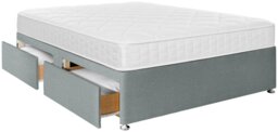Argos Home Dalham Memory Kingsize 4 Drawer Divan Bed - Grey - thumbnail 1
