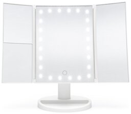 Rio 24 LED Folding Mirror - White - thumbnail 1