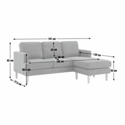 Argos Home Joshua Fabric Reversible Corner Chaise Sofa - Green - thumbnail 2