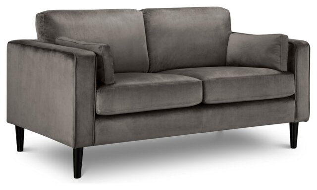 Julian Bowen Hayward Velvet 2 Seater Sofa - Grey - image 1