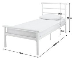Argos Home Avalon Single Metal Bed Frame - Black - thumbnail 2