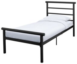 Argos Home Avalon Single Metal Bed Frame - Black - thumbnail 1