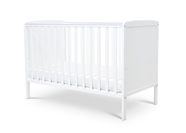 Baby Elegance Elle Cot and Mattress - White - image 1