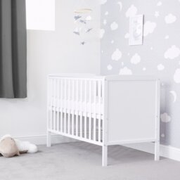 Baby Elegance Elle Cot and Mattress - White - thumbnail 2