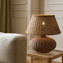 Habitat XL Wicker Table Lamp - Natural - thumbnail 1