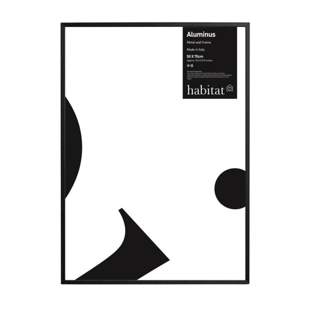 Habitat Aluminus Black Metal Picture Frame - 50X70cm - image 1