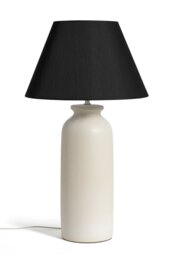 Habitat Hashi 70cm Ceramic Table Lamp - Off White & Black - thumbnail 2