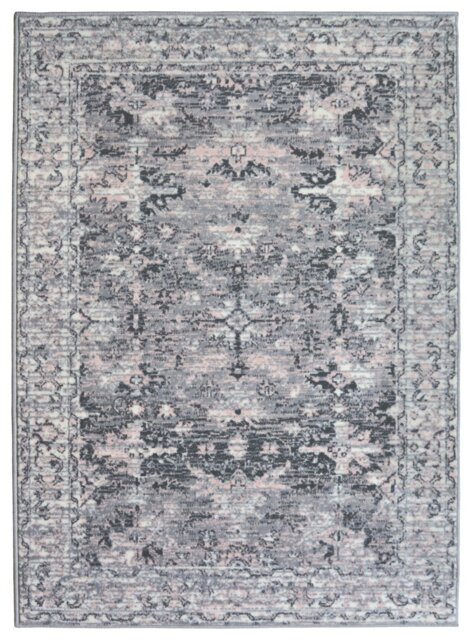 Homemaker Traditional Grey Blush Rug - 160x230cm - image 1
