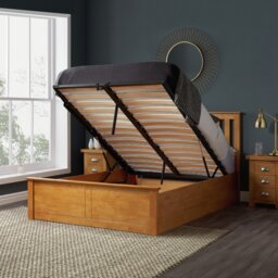 Birlea Phoenix Double Ottoman Bed with Mattress - Oak - thumbnail 2