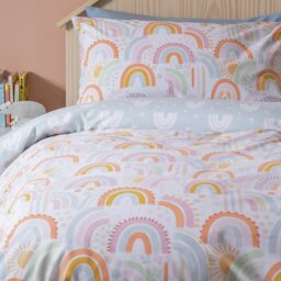 Habitat Pastel Rainbow Reversible Kids Bedding Set - Single - thumbnail 1