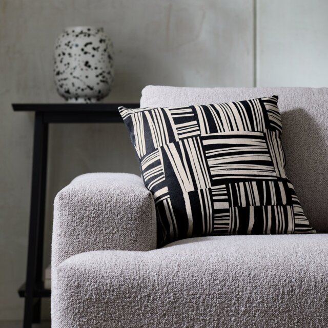 Habitat Industrial Printed Cushion - Monochrome - 43x43 - image 1