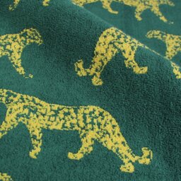 furn Turkish Cotton Leopard Patterned Bath Towel -Teal Green - thumbnail 2