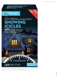 Premier Decorations 960 Colour LED Christmas Icicle Lights - thumbnail 2