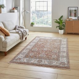 Think Rugs Vintage Terracotta Short Pile Rug - 120x170cm - thumbnail 1