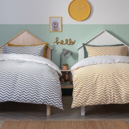 Habitat Zig-Zag Twin Pack Kids Bedding Set - Single - thumbnail 1