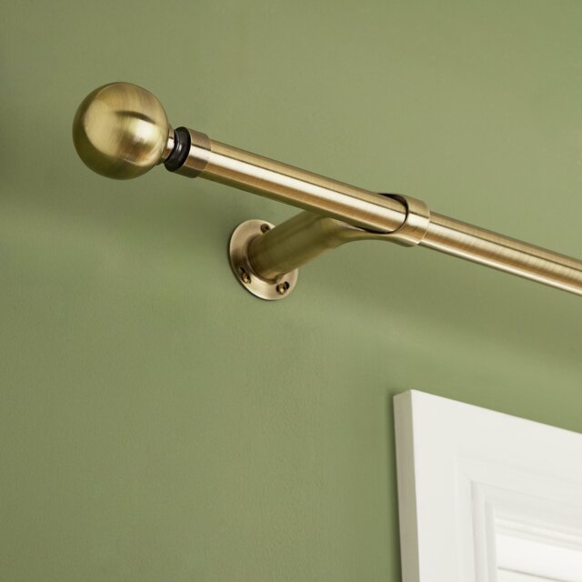 Argos Home Extendable Metal Room Darkening Brass Curtain Pole - 110 - 300cm - image 1