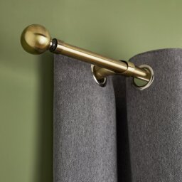 Argos Home Extendable Metal Room Darkening Brass Curtain Pole - 110 - 300cm - thumbnail 2