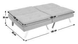 Argos Home Duo Fabric Clic Clac Sofa Bed - Teal - thumbnail 2