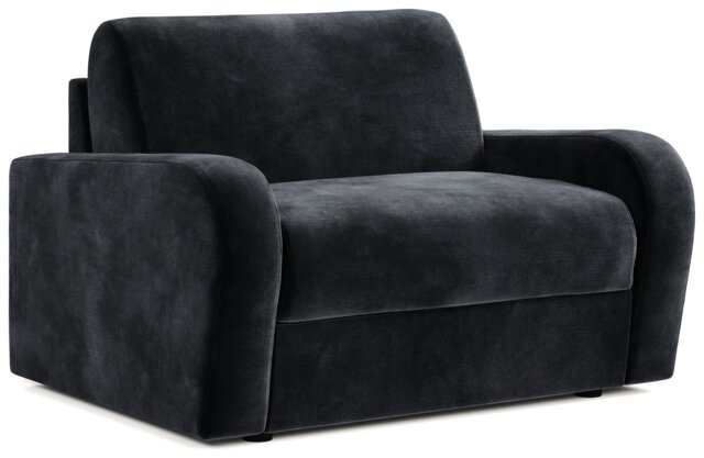 Jay-Be Deco Velvet Love Chair Sofa Bed - Charcoal - image 1