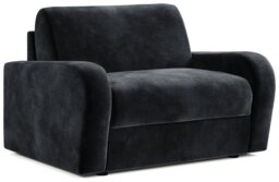 Jay-Be Deco Velvet Love Chair Sofa Bed - Charcoal - thumbnail 1