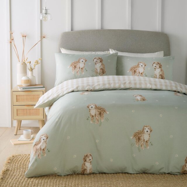 Fusion Hattie Cockerpoo Green Bedding Set - King size - image 1