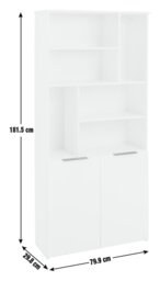 Argos Home Hayward Tall Bookcase - Gloss Black - thumbnail 2