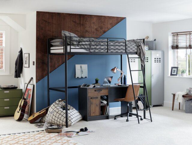 Argos Home Riley High Sleeper Metal Bed Frame - Black - image 1