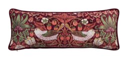 Habitat x Morris & Co. Strawberry Thief Cushion Red-80x30cm - thumbnail 2