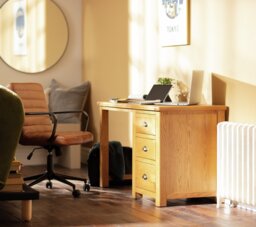 Habitat Alvar Faux Leather Office Chair - Tan - thumbnail 2