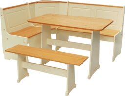 Argos Home Haversham Pine Dining Table & 1 Pine Bench