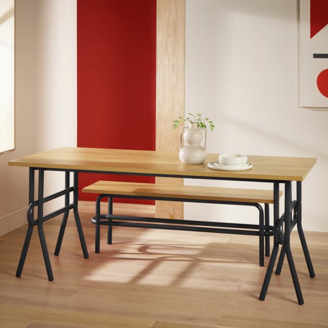 Habitat Ballon Metal 4 - 6 Seater Dining Table - Black - image 1