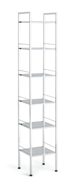 Habitat 6 Tier Bathroom Storage Shelf Unit - Chrome - image 1