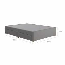 Sealy Pewter Kingsize 4 Drawer Divan Bed - Grey - thumbnail 2