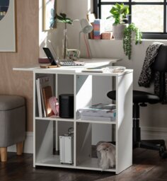 Argos Home Malibu Corner Office Desk - Black - thumbnail 2