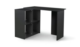 Argos Home Malibu Corner Office Desk - Black - thumbnail 1