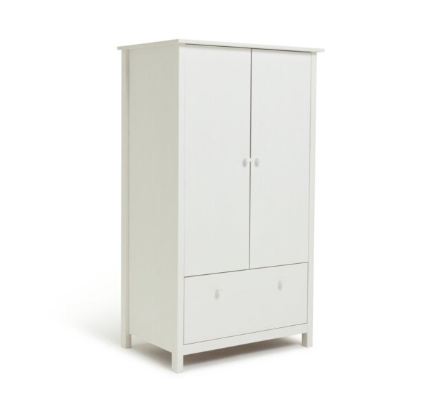 Argos Home Kids Scandinavia Short 2 Door Wardrobe - White - image 1