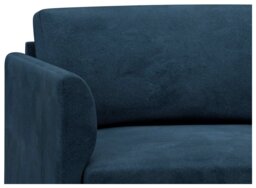 Hutch Plus Velvet Curve Arm 5 Seater Corner Sofa - Ink Blue - thumbnail 2