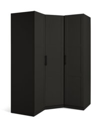 Habitat Munich Panelled Corner 3 Door Wardrobe - Anthracite