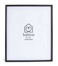 """Habitat Skinny Black Metal Picture Frame - 8x10"""""""