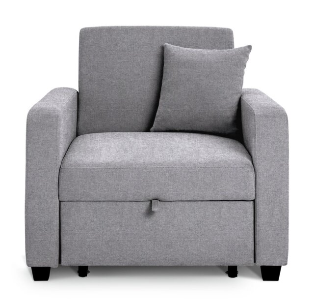 Habitat Reagan Single Fabric Chairbed - Grey - image 1