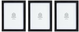 Habitat Black Wooden 3 Pack Picture Frame - Mixed Size - thumbnail 2