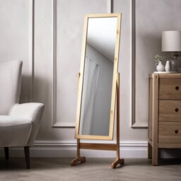 Argos Home Oak Free Standing Cheval Mirror - 146x41cm - thumbnail 1