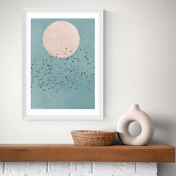 East End Prints Fly Away White Frame Art Print - A3 - thumbnail 1