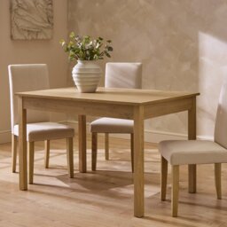 Argos Home Sendi Extend wood effect 4-6 Dining Table - Natural - thumbnail 1