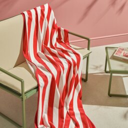 Habitat Stripe XL Beach Towel - Red & White