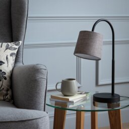 Argos Home Metal Table Lamp - Black & Grey - thumbnail 2