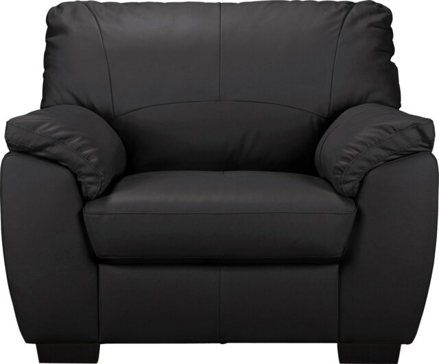 Argos Home Milano Leather Armchair - Black - image 1