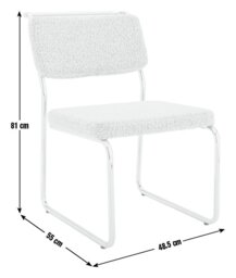 Habitat 60 Duomo Metal Dining Chair - Silver - thumbnail 2